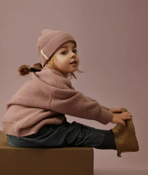 Cardigan junior en mérinos Gray Label