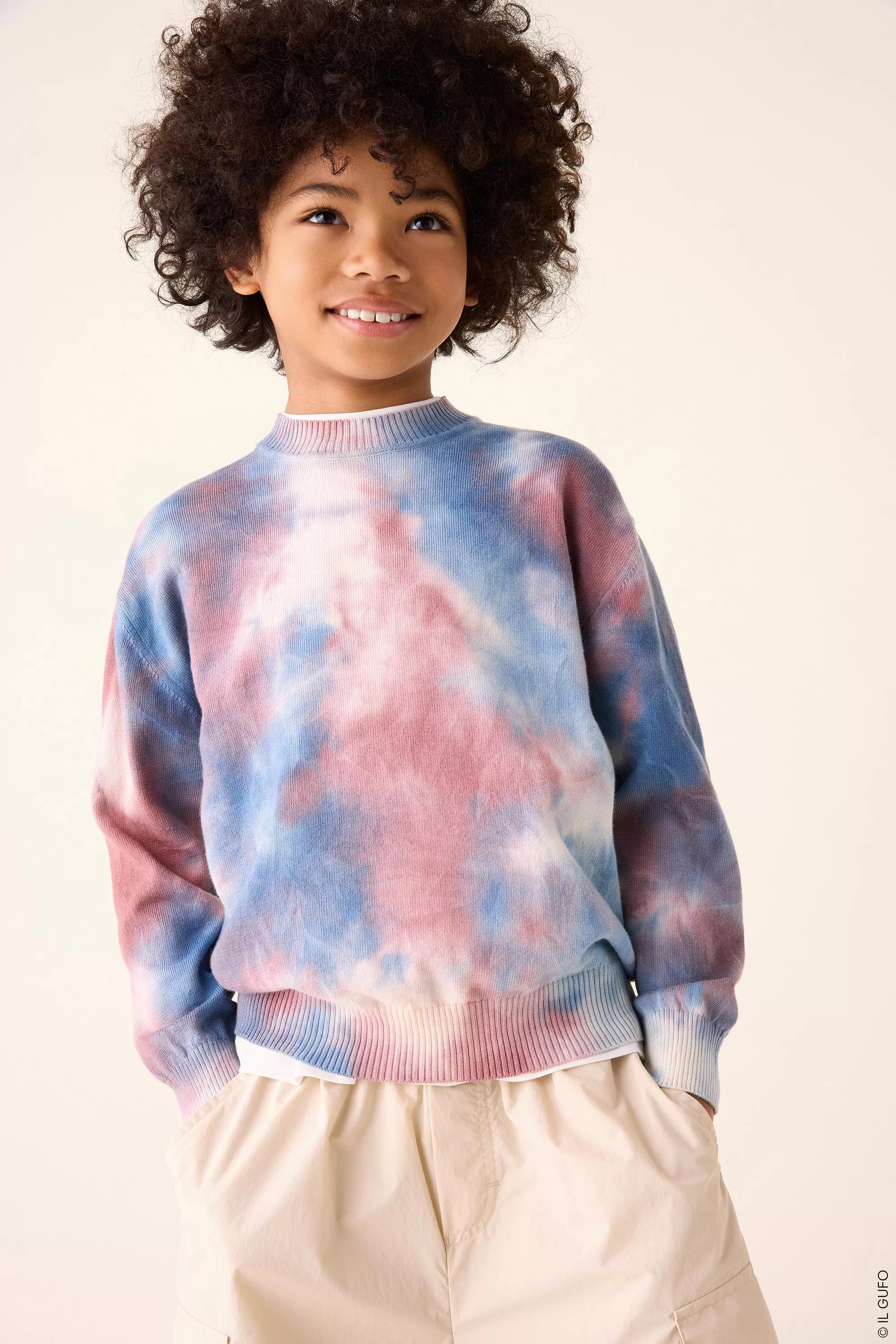 Sweater bleu mélangé, Il Gufo