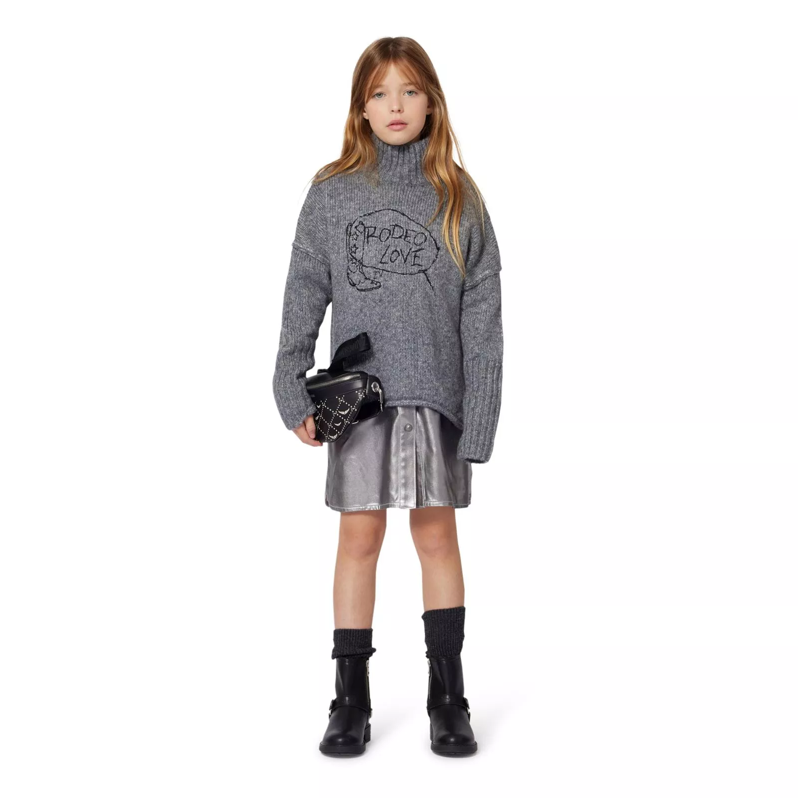 Pull col roulé gris, Zadig et Voltaire (14-16)