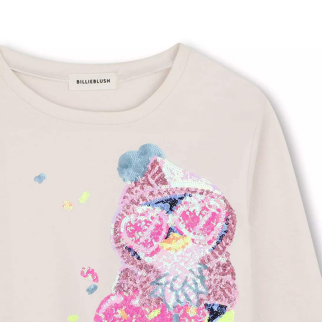 T-shirt manches longues strass, BillieBlush