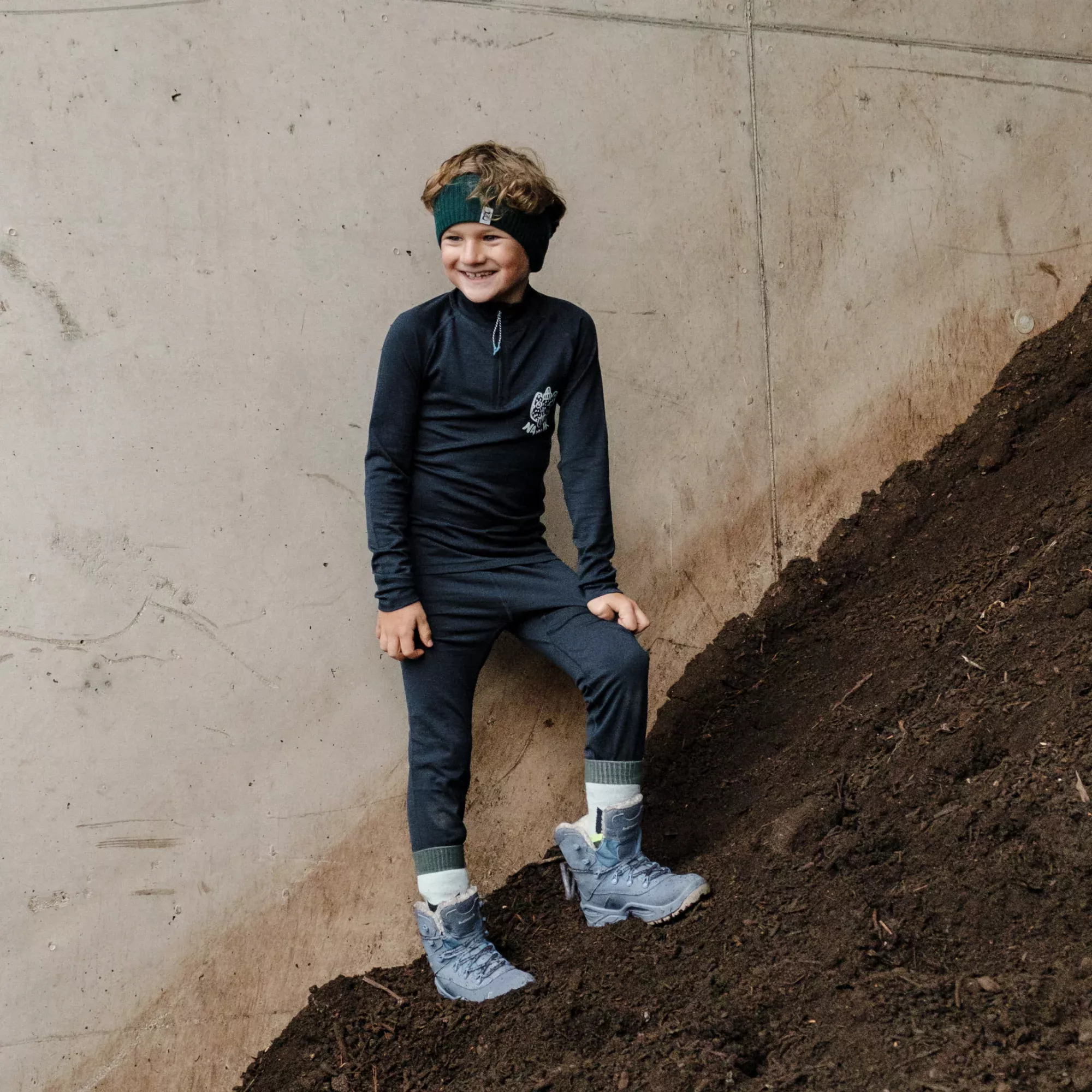 Pull thermique merino demi-zip, NAMUK
